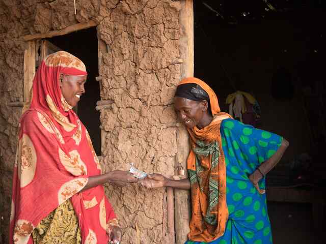 Nurad buys food from a local shop